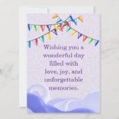 Gelukkige verjaardag! Enkele kaart (Achterkant)