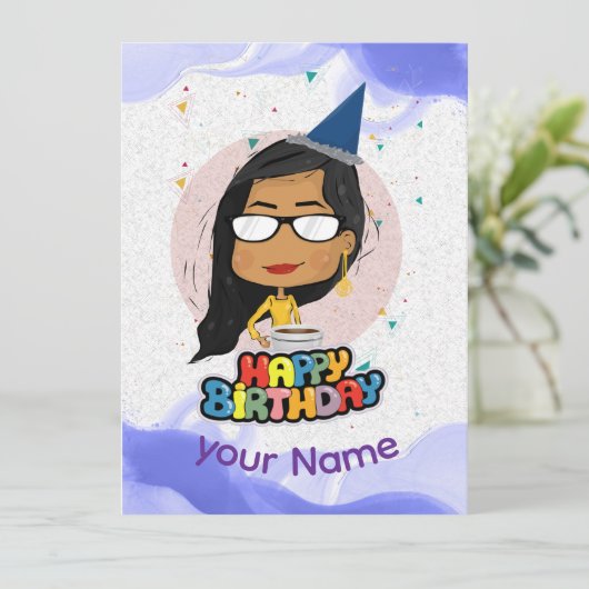 Gelukkige verjaardag! Enkele kaart (Staand voorkant)