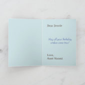 Gelukkige Verjaardag Esthetisch Personaliseer Wens Feestdagen Kaart (Binnen)