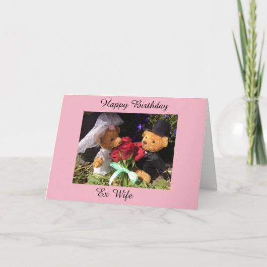 Gelukkige verjaardag ex vrouw kaart (Voorkant)