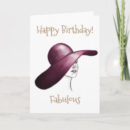 Gelukkige Verjaardag Fabulous Elegant Vrouw Tekene Kaart