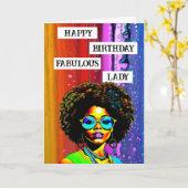 Gelukkige verjaardag Fabulous Lady Kaart (Gele Bloem)