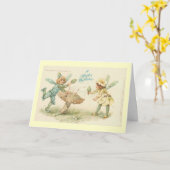 Gelukkige verjaardag Faeries Kaart (Gele Bloem)