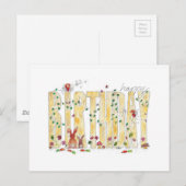 Gelukkige verjaardag - Fairy Woodland Briefkaart (Voorkant / Achterkant)