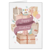 Gelukkige verjaardag. Fantastische koeken en cadea (Voorkant)