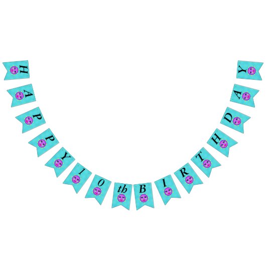 Gelukkige Verjaardag Fantasy Paarse Maan Gele Ster Vlaggetjes (Alle)