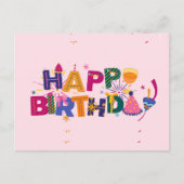 Gelukkige verjaardag feestdagenkaart (Voorkant)