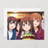 Gelukkige verjaardag feestdagenkaart (Voorkant / Achterkant)