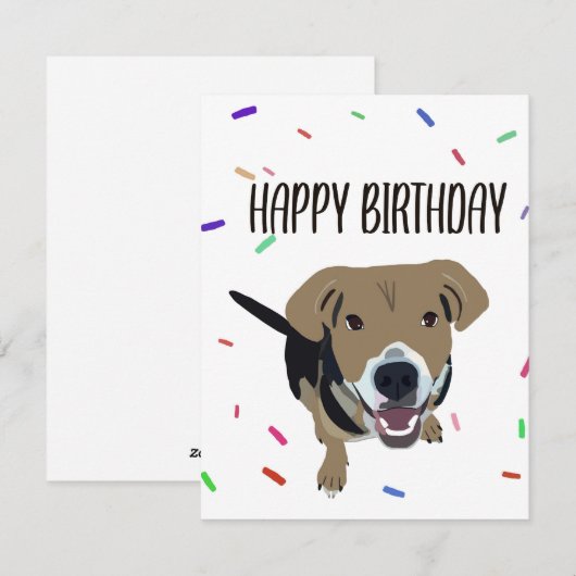 Gelukkige verjaardag! feestdagenkaart (Voorkant / Achterkant)