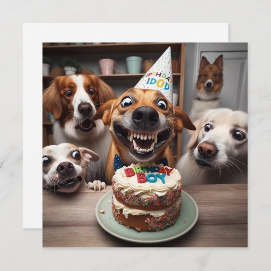 Gelukkige verjaardag! feestdagenkaart (Voorkant / Achterkant)