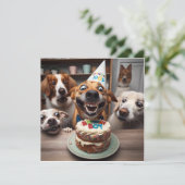 Gelukkige verjaardag! feestdagenkaart (Staand voorkant)