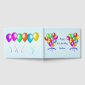 Gelukkige Verjaardag Feestelijke Kleurrijke Ballon Gastenboek (Volledig)