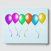 Gelukkige Verjaardag Feestelijke Kleurrijke Ballon Gastenboek (Achterkant)