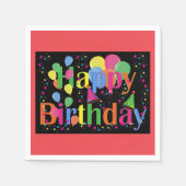 Gelukkige verjaardag, feestelijke verjaardag servet (Voorkant)