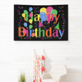Gelukkige verjaardag, feestelijke verjaardag spandoek (Insitu)