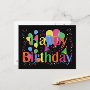 Gelukkige verjaardag, feestelijke verjaardagsvieri briefkaart