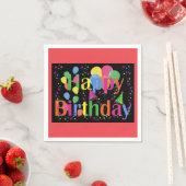 Gelukkige verjaardag, feestelijke verjaardagsvieri servet (Insitu)