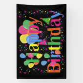 Gelukkige verjaardag, feestelijke verjaardagsvieri spandoek (Verticaal)