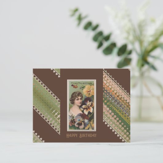 Gelukkige Verjaardag Floral Beauties 43 Briefkaart (Staand voorkant)