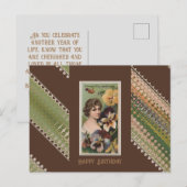 Gelukkige Verjaardag Floral Beauties 43 Briefkaart (Voorkant / Achterkant)