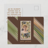 Gelukkige Verjaardag Floral Beauties 44 Briefkaart (Voorkant / Achterkant)