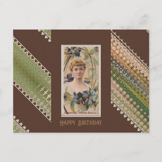 Gelukkige Verjaardag Floral Beauties 44 Briefkaart (Voorkant)