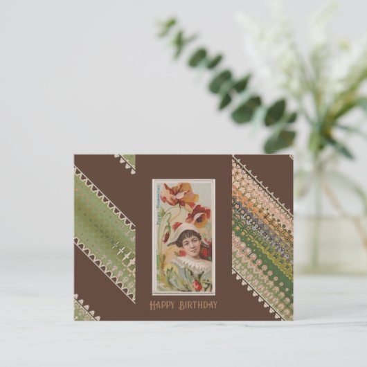 Gelukkige Verjaardag Floral Beauties 48 Briefkaart (Staand voorkant)