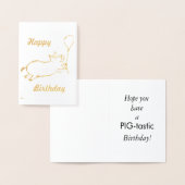 Gelukkige Verjaardag Flying Pig Kaart (Display)