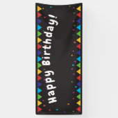 Gelukkige Verjaardag foto achtergrond Spandoek (Verticaal)