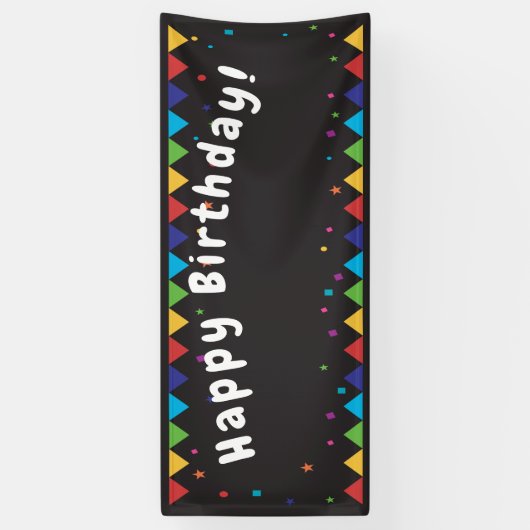 Gelukkige Verjaardag foto achtergrond Spandoek (Verticaal)