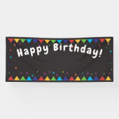 Gelukkige Verjaardag foto achtergrond Spandoek (Horizontaal)