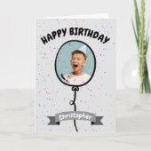 Gelukkige Verjaardag Foto Ballon Kaart (Voorkant)