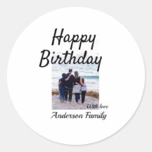 Gelukkige verjaardag foto familienaam elegante kla