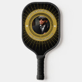 Gelukkige verjaardag foto hem haar elegante person pickleball paddle (Achterkant)