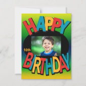 Gelukkige Verjaardag Foto Plezier Magnetische Uitnodiging (Voorkant)