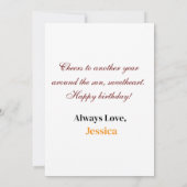 Gelukkige Verjaardag Foto vrouw man Kaart (Achterkant)