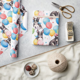 Gelukkige Verjaardag Franse Bulldog Cadeaupapier