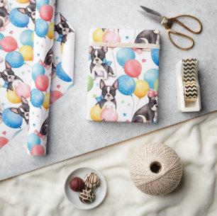 Gelukkige Verjaardag Franse Bulldog Cadeaupapier