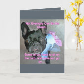 Gelukkige Verjaardag Franse Bulldog Queen Kaart (Gele Bloem)