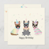 Gelukkige Verjaardag Franse Bulldogs (Voorkant / Achterkant)