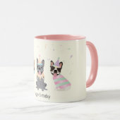 Gelukkige Verjaardag Franse Bulldogs Mok (Voorkant rechts)