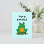 Gelukkige verjaardag! (frog) briefkaart (Staand voorkant)