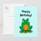 Gelukkige verjaardag! (frog) briefkaart (Voorkant / Achterkant)