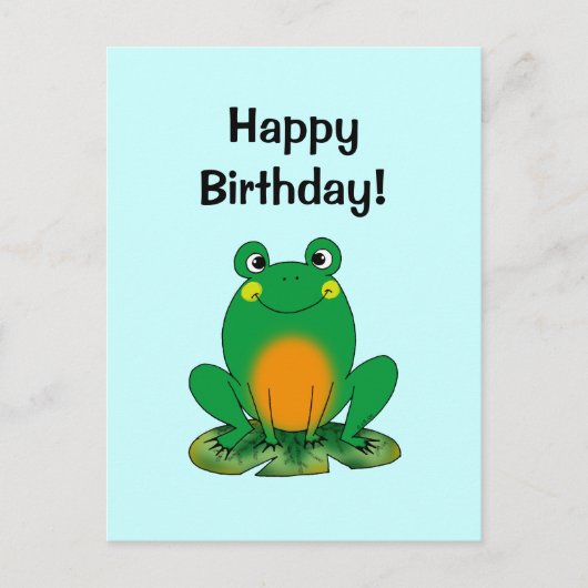 Gelukkige verjaardag! (frog) briefkaart (Voorkant)