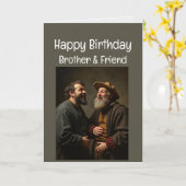 Gelukkige Verjaardag Funny Brother & Friend Kaart (Gele Bloem)