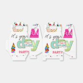 Gelukkige Verjaardag Gable Favor Box FUN Cupcake Bedankdoosjes (Uitgevouwen)