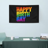 Gelukkige verjaardag gay spandoek (Beurs)