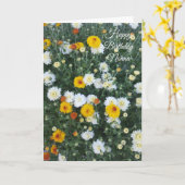 Gelukkige Verjaardag Geel en Wit chrysanten Kaart (Gele Bloem)