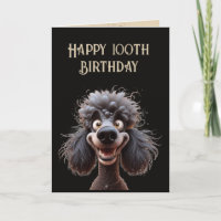 Gelukkige verjaardag Geen Stress Poedel Hond 100th