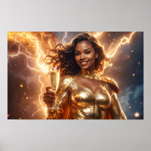 Gelukkige Verjaardag Gefeliciteerd met vrouw Super Poster